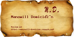 Manowill Domicián névjegykártya